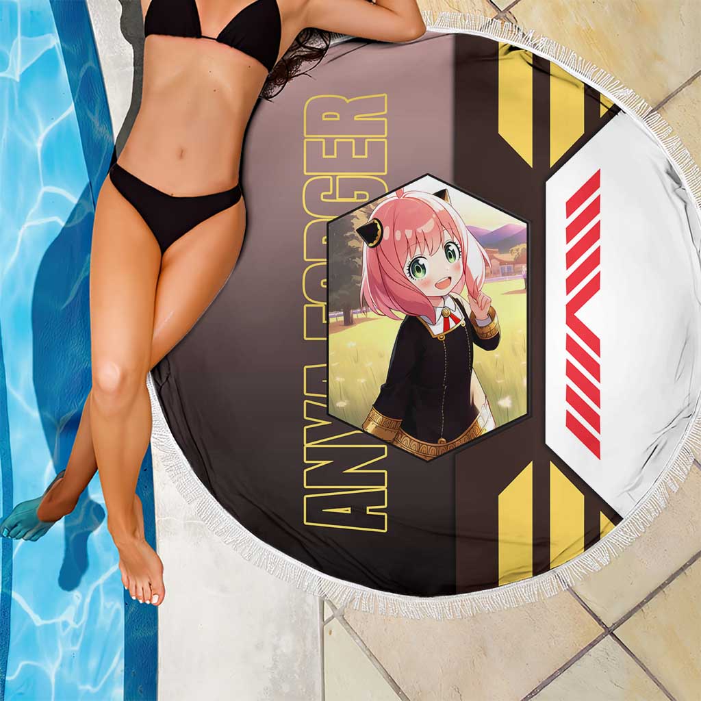 Anya Forger from Spy x Family Beach Blanket with Cute Pose and Character Design - The Mazicc