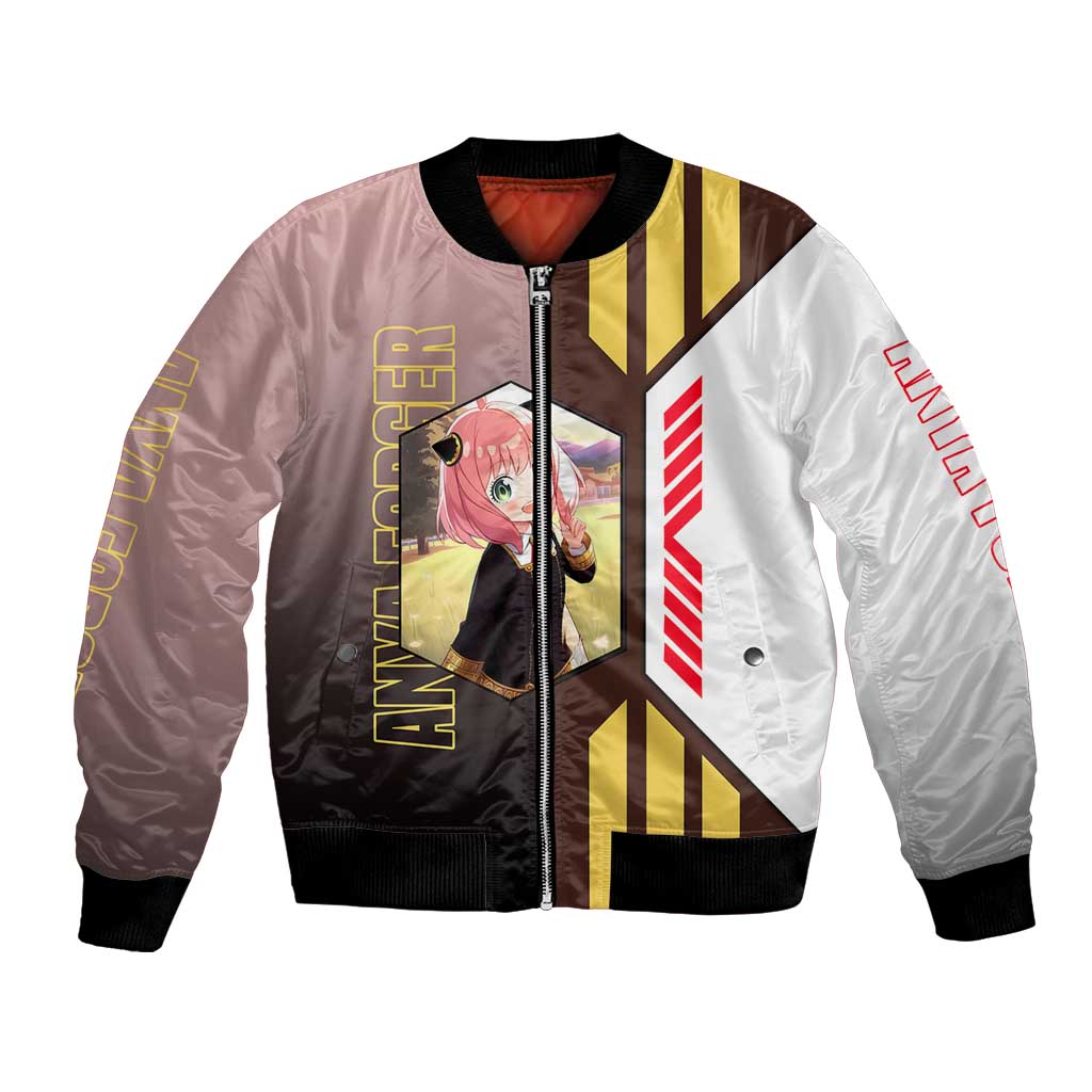 Anya Forger from Spy x Family Bomber Jacket with Cute Pose and Character Design - The Mazicc