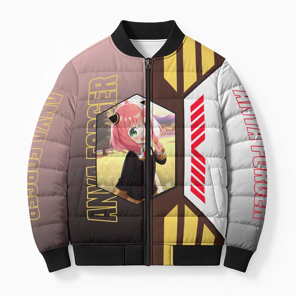 Anya Forger from Spy x Family Bomber Puffer Jacket with Cute Pose and Character Design - The Mazicc