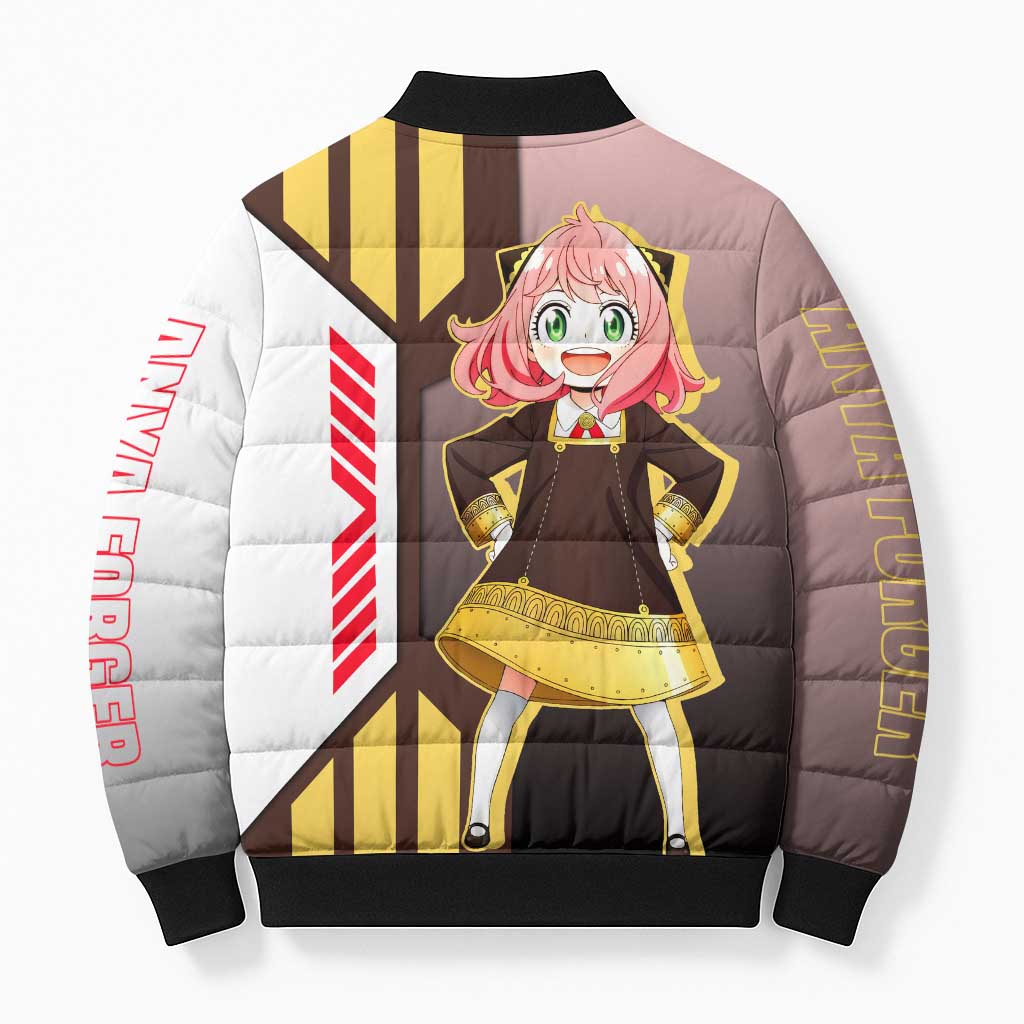 Anya Forger from Spy x Family Bomber Puffer Jacket with Cute Pose and Character Design - The Mazicc