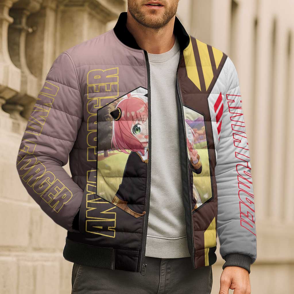 Anya Forger from Spy x Family Bomber Puffer Jacket with Cute Pose and Character Design - The Mazicc