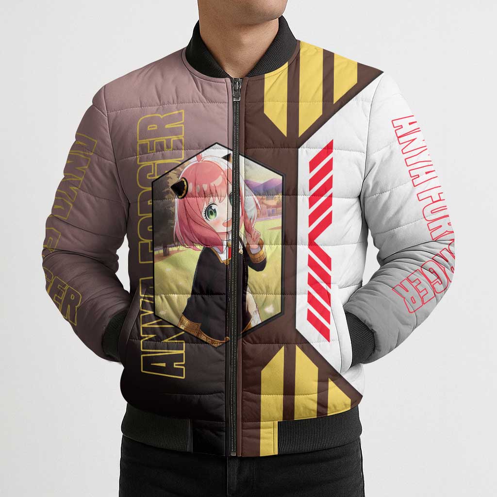 Anya Forger from Spy x Family Bomber Puffer Jacket with Cute Pose and Character Design - The Mazicc