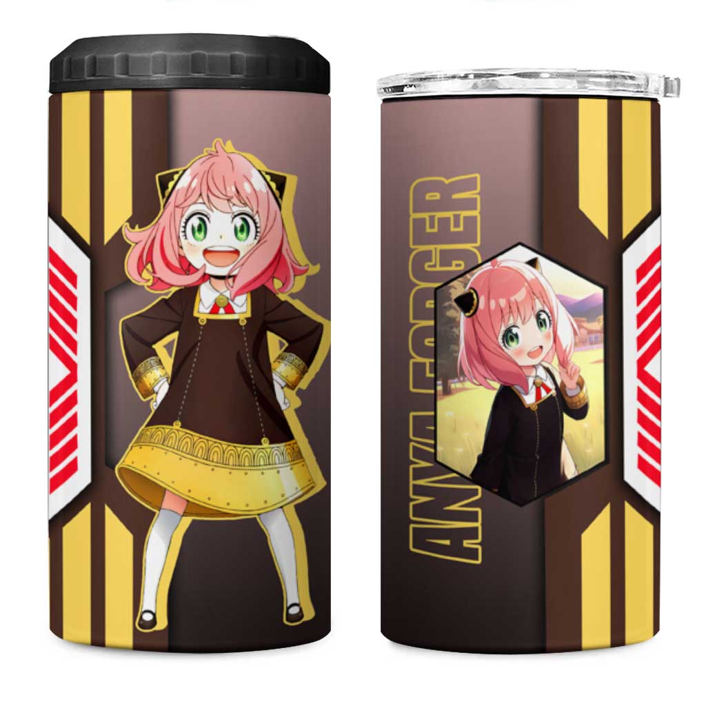 Anya Forger from Spy x Family 4 in 1 Can Cooler Tumbler with Cute Pose and Character Design - The Mazicc