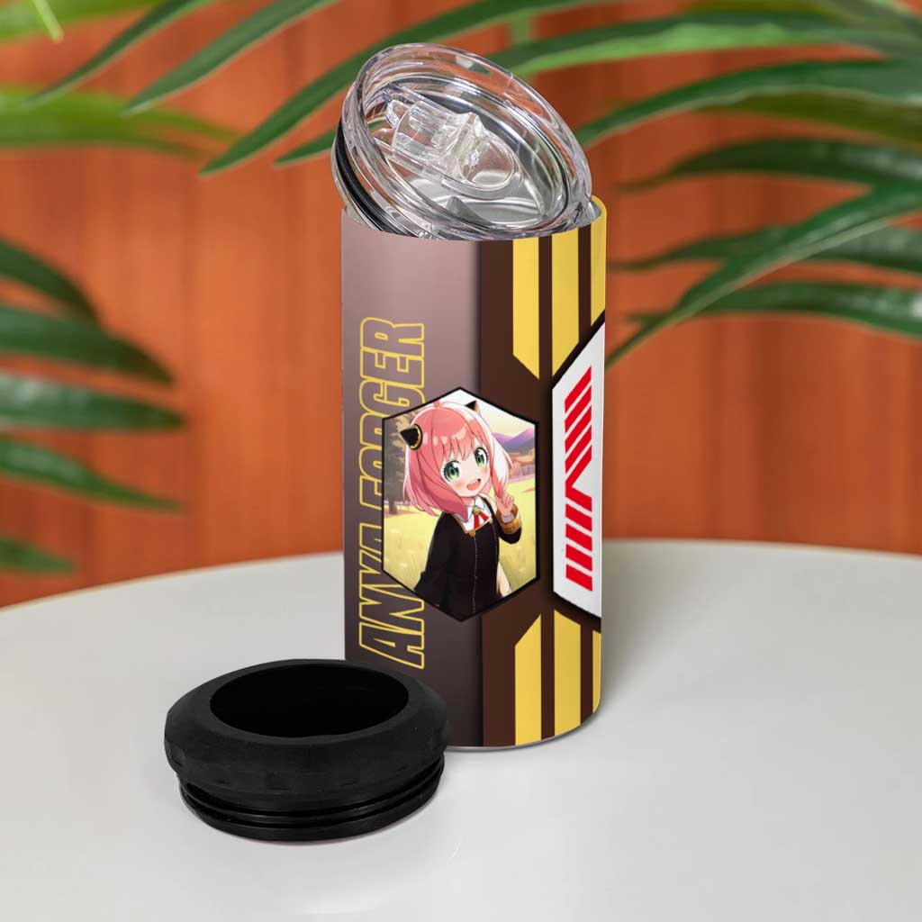 Anya Forger from Spy x Family 4 in 1 Can Cooler Tumbler with Cute Pose and Character Design - The Mazicc
