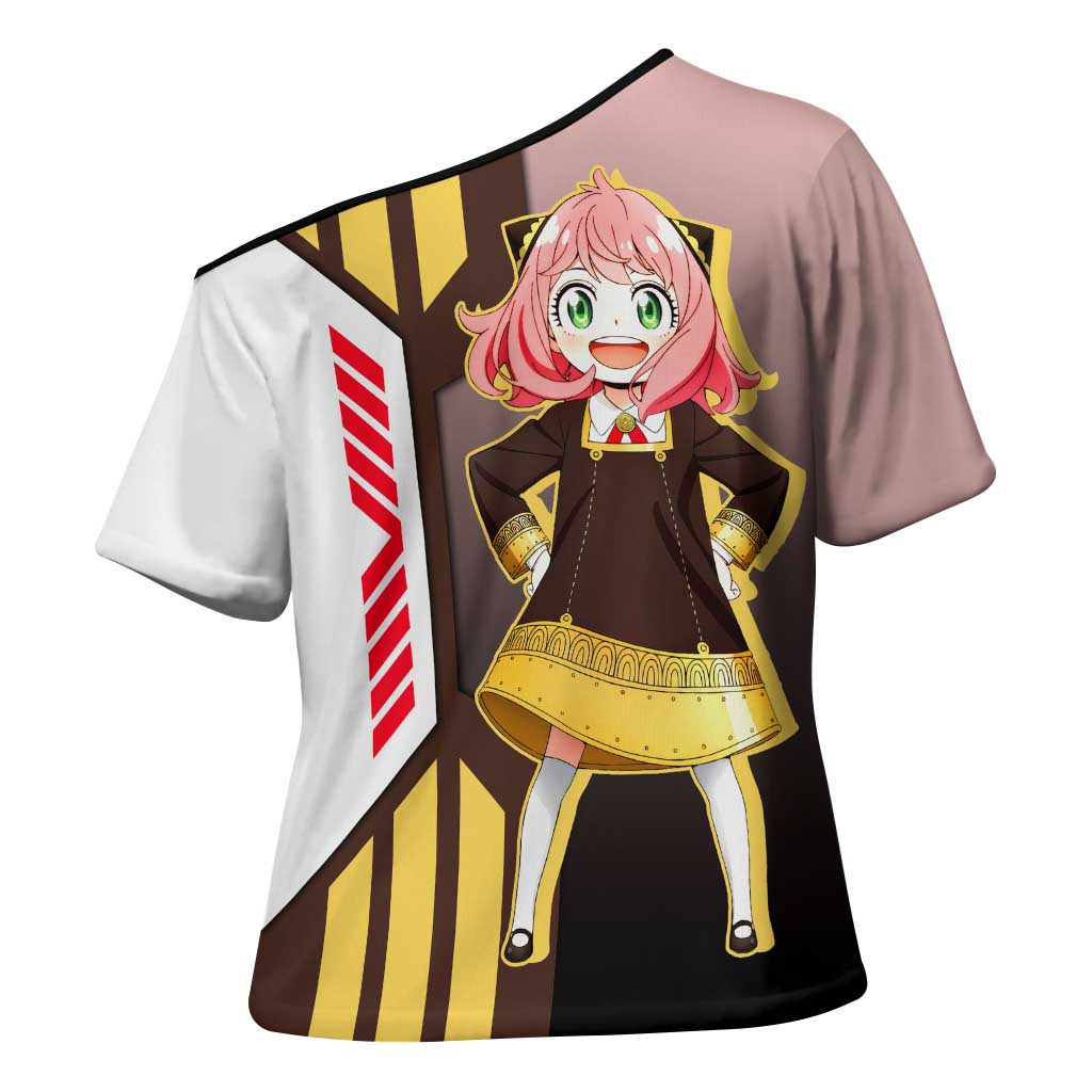 Anya Forger from Spy x Family Cross Shoulder Shirt with Cute Pose and Character Design - The Mazicc