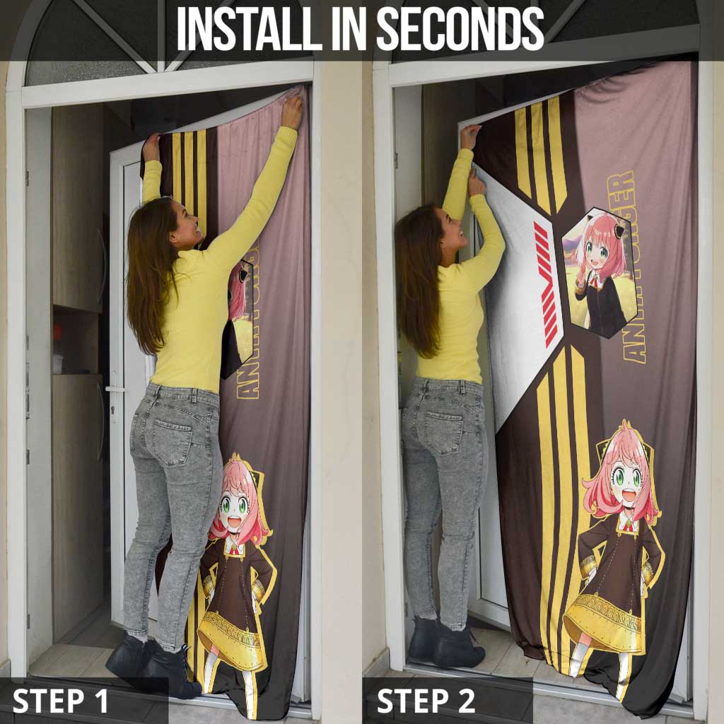 Anya Forger from Spy x Family Door Cover with Cute Pose and Character Design - The Mazicc