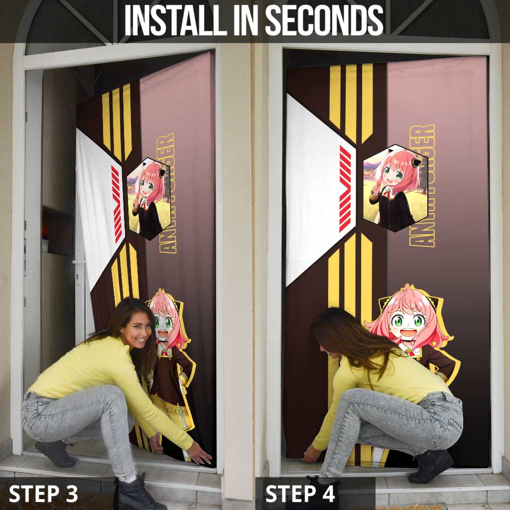 Anya Forger from Spy x Family Door Cover with Cute Pose and Character Design - The Mazicc