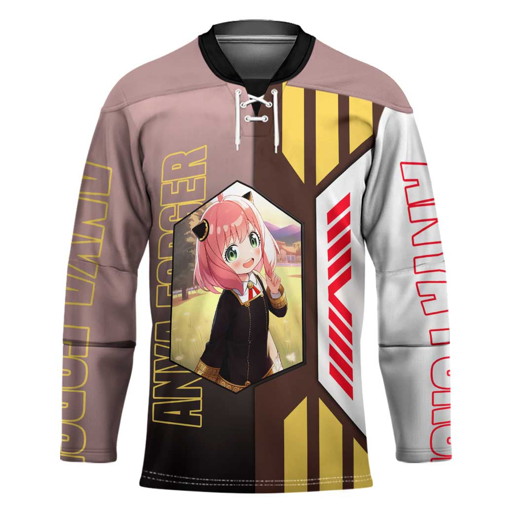 Anya Forger from Spy x Family Hockey Jersey with Cute Pose and Character Design - The Mazicc