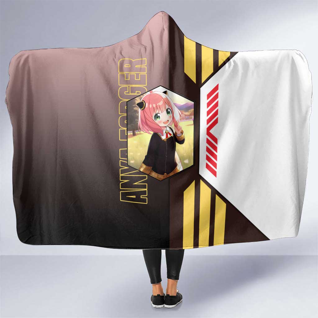 Anya Forger from Spy x Family Hooded Blanket with Cute Pose and Character Design - The Mazicc