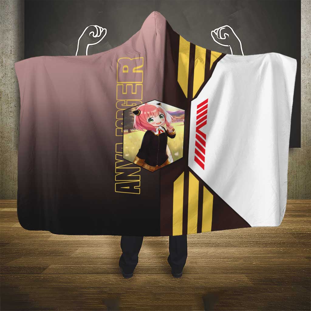 Anya Forger from Spy x Family Hooded Blanket with Cute Pose and Character Design - The Mazicc