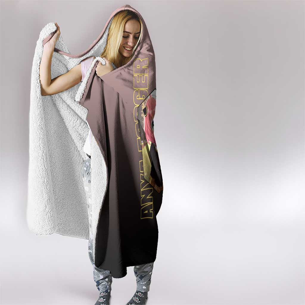 Anya Forger from Spy x Family Hooded Blanket with Cute Pose and Character Design - The Mazicc