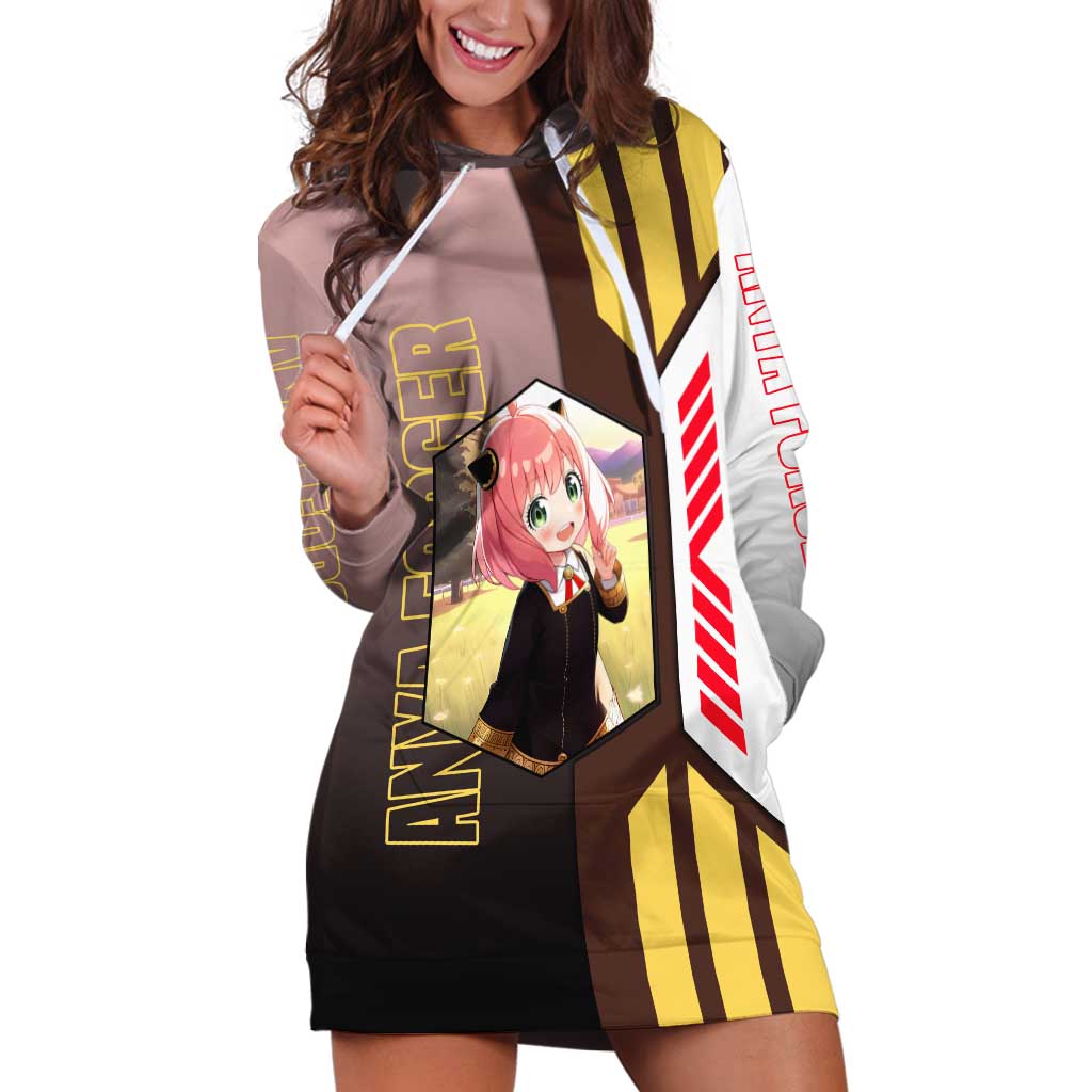 Anya Forger from Spy x Family Hoodie Dress with Cute Pose and Character Design - The Mazicc