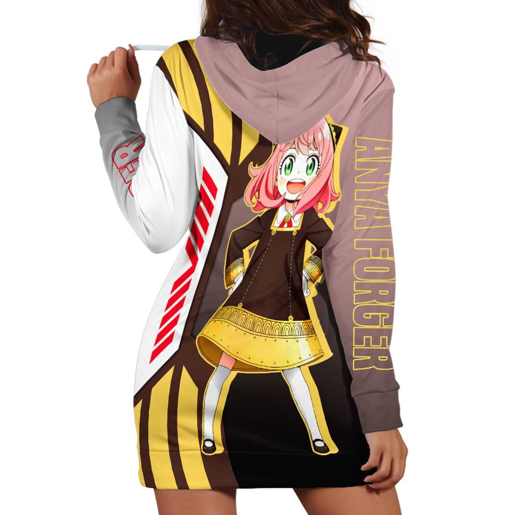 Anya Forger from Spy x Family Hoodie Dress with Cute Pose and Character Design - The Mazicc