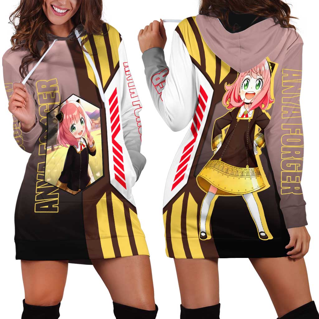 Anya Forger from Spy x Family Hoodie Dress with Cute Pose and Character Design - The Mazicc