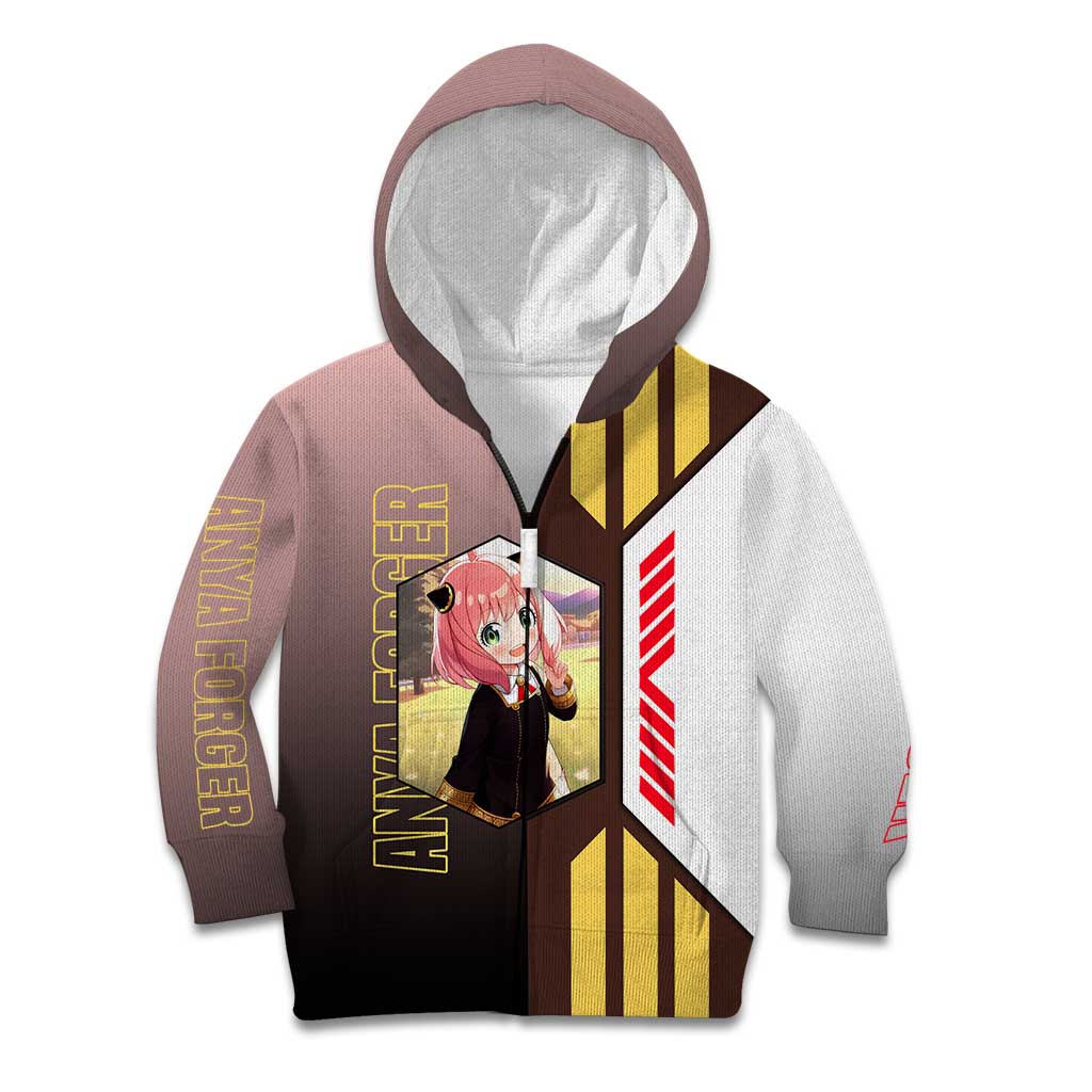 Anya Forger from Spy x Family Kid Hoodie with Cute Pose and Character Design - The Mazicc