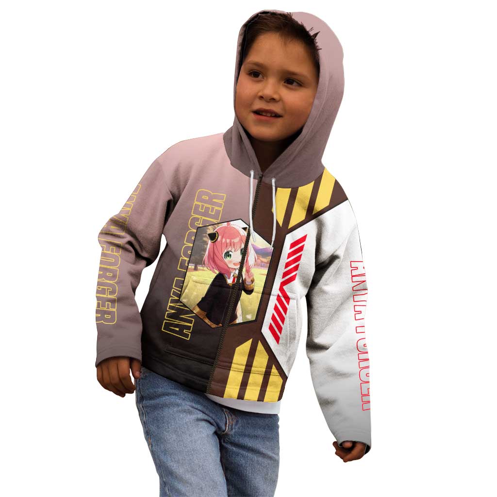 Anya Forger from Spy x Family Kid Hoodie with Cute Pose and Character Design - The Mazicc
