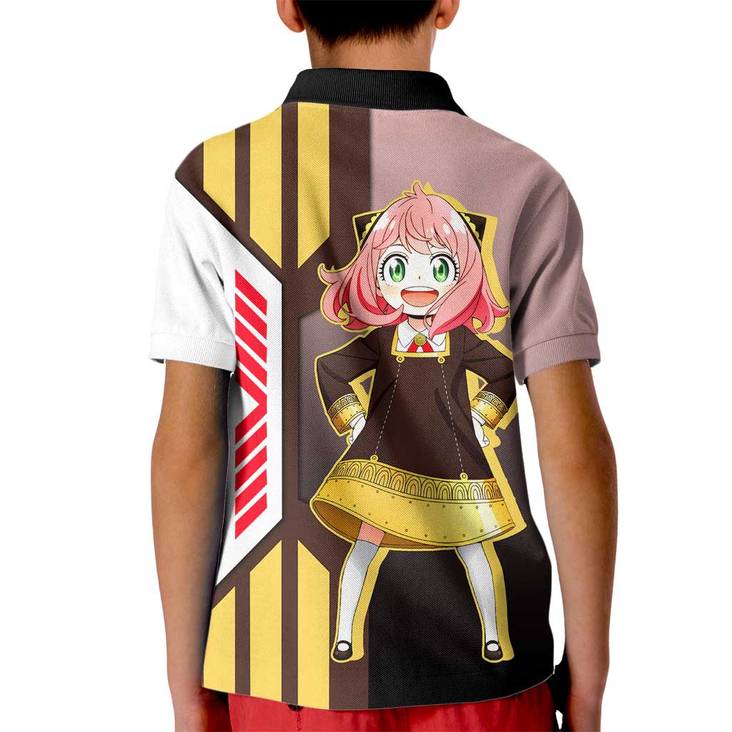 Anya Forger from Spy x Family Kid Polo Shirt with Cute Pose and Character Design - The Mazicc