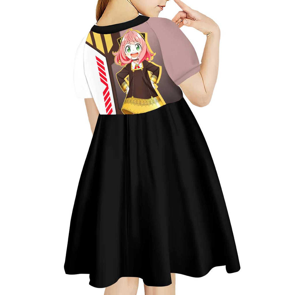 Anya Forger from Spy x Family Kid Short Sleeve Dress with Cute Pose and Character Design - The Mazicc