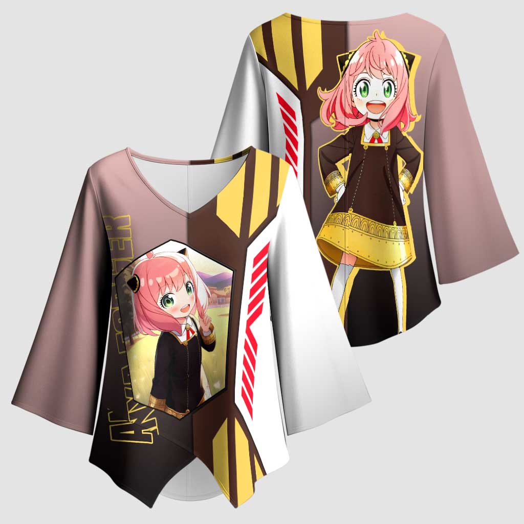 Anya Forger from Spy x Family Kimono Sleeve Blouse with Cute Pose and Character Design - The Mazicc