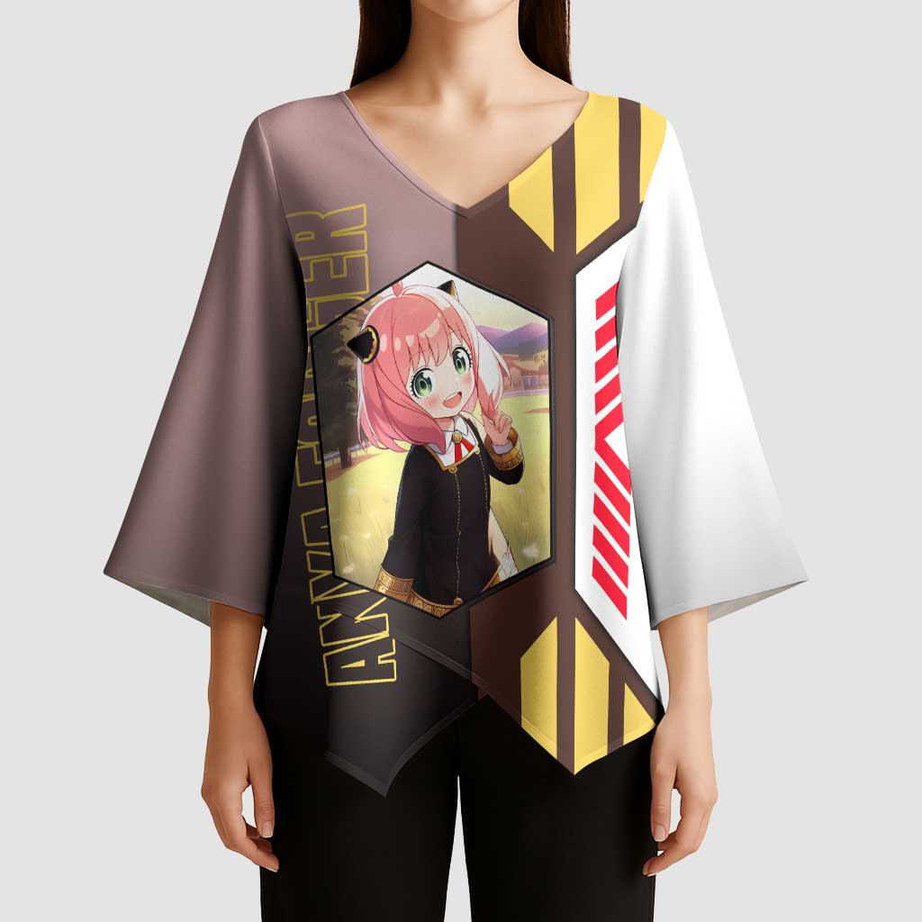 Anya Forger from Spy x Family Kimono Sleeve Blouse with Cute Pose and Character Design - The Mazicc