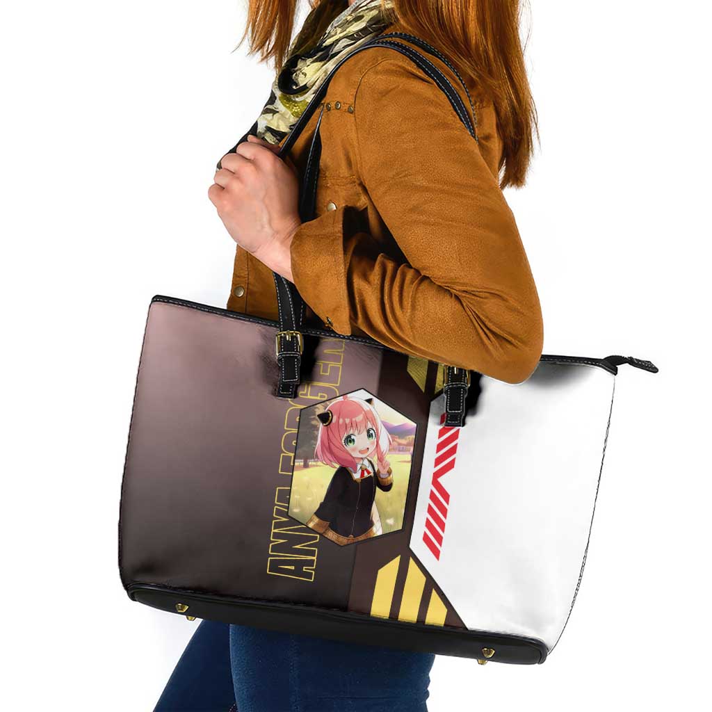 Anya Forger from Spy x Family Leather Tote Bag with Cute Pose and Character Design - The Mazicc
