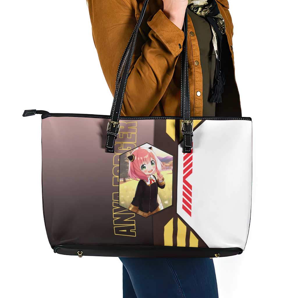 Anya Forger from Spy x Family Leather Tote Bag with Cute Pose and Character Design - The Mazicc