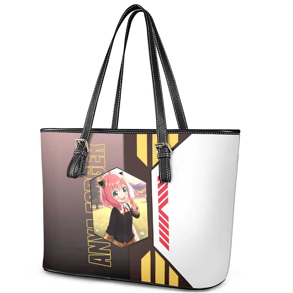 Anya Forger from Spy x Family Leather Tote Bag with Cute Pose and Character Design - The Mazicc