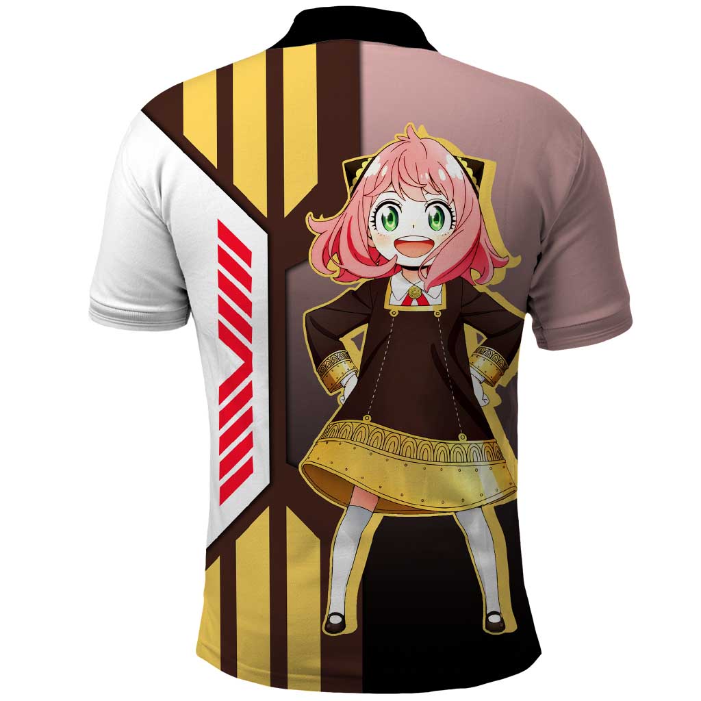 Anya Forger from Spy x Family Polo Shirt with Cute Pose and Character Design - The Mazicc