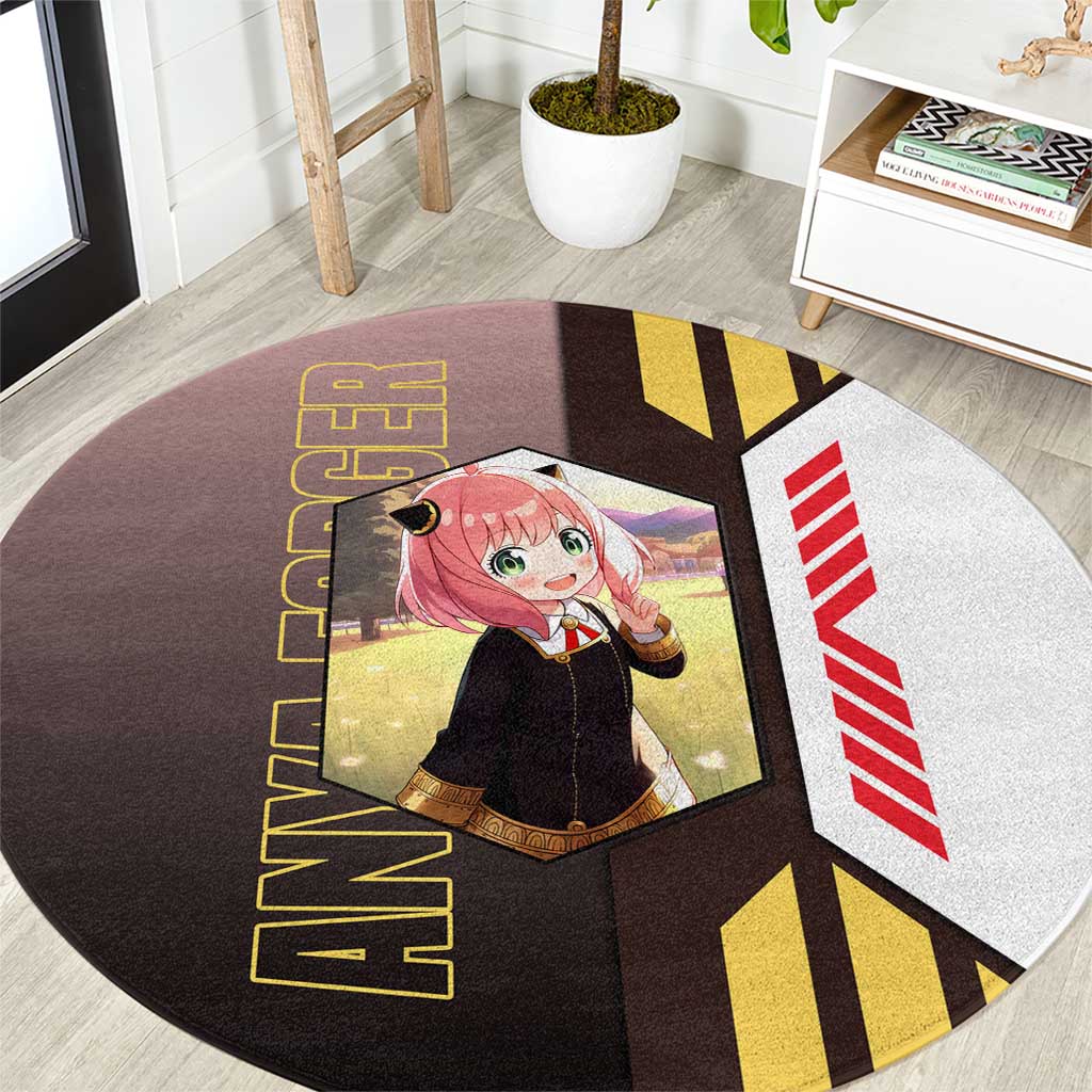 Anya Forger from Spy x Family Round Carpet with Cute Pose and Character Design - The Mazicc