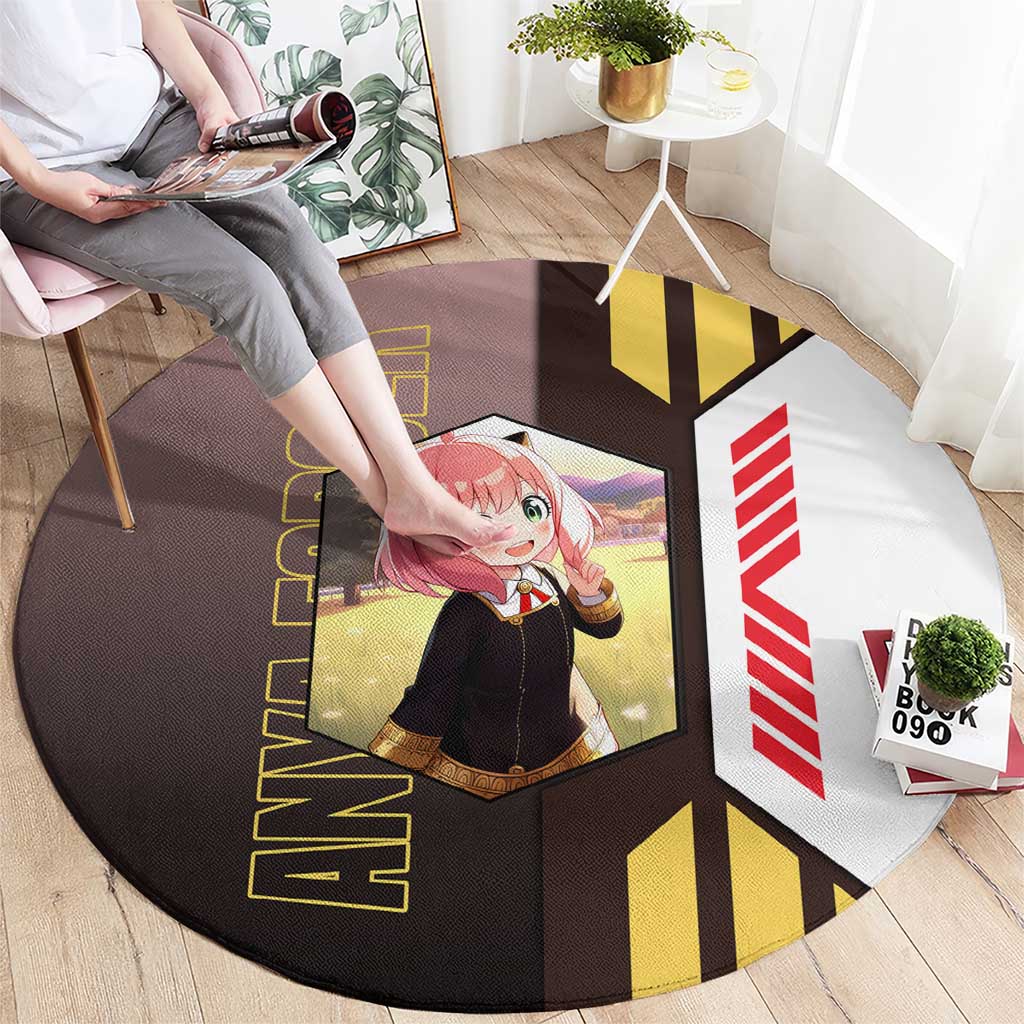 Anya Forger from Spy x Family Round Carpet with Cute Pose and Character Design - The Mazicc