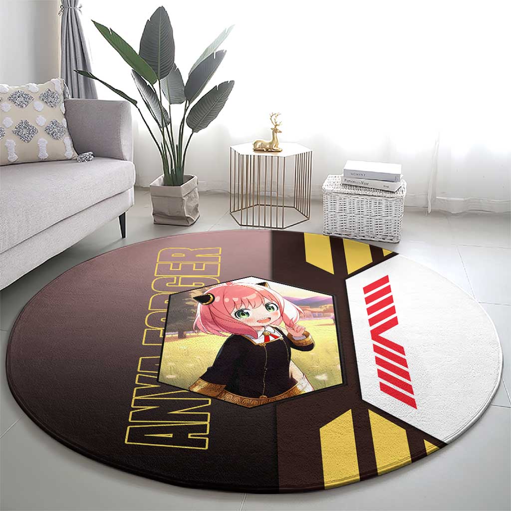 Anya Forger from Spy x Family Round Carpet with Cute Pose and Character Design - The Mazicc