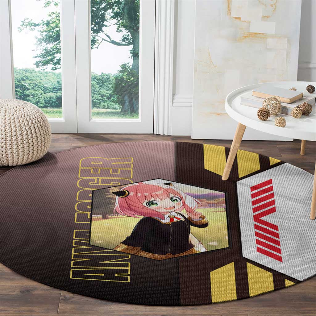 Anya Forger from Spy x Family Round Carpet with Cute Pose and Character Design - The Mazicc