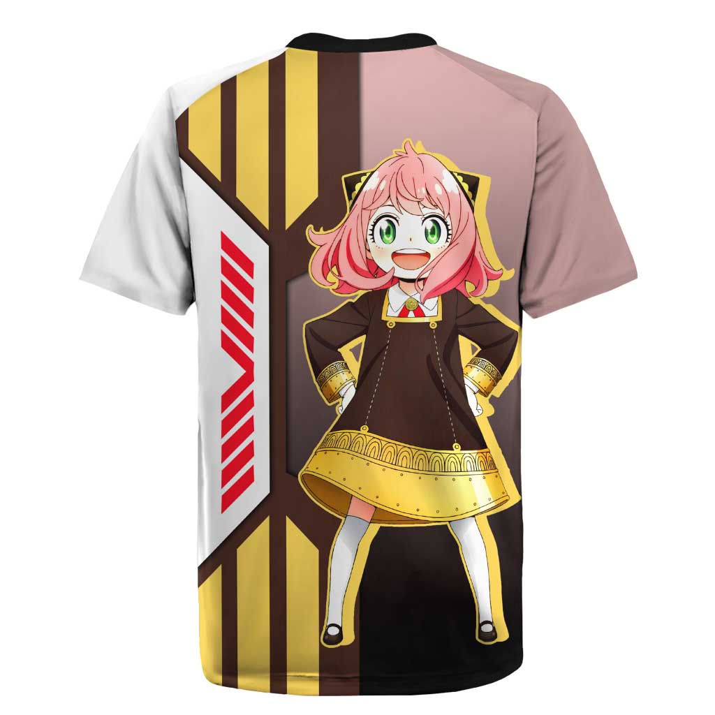 Anya Forger from Spy x Family Rugby Jersey with Cute Pose and Character Design - The Mazicc