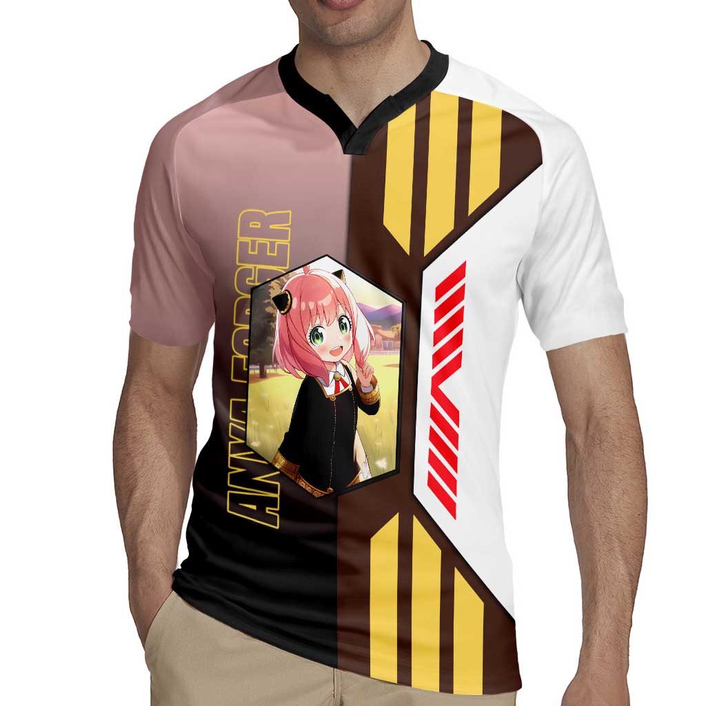 Anya Forger from Spy x Family Rugby Jersey with Cute Pose and Character Design - The Mazicc