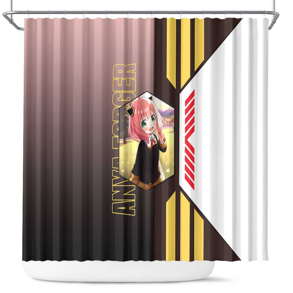 Anya Forger from Spy x Family Shower Curtain with Cute Pose and Character Design - The Mazicc