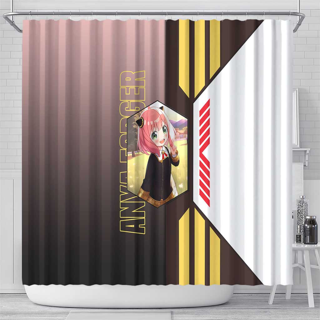 Anya Forger from Spy x Family Shower Curtain with Cute Pose and Character Design - The Mazicc