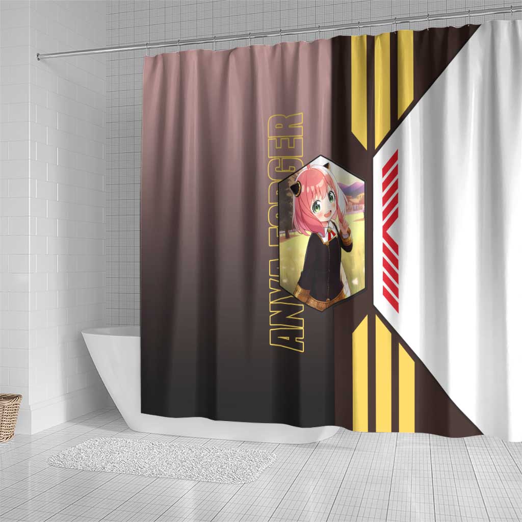 Anya Forger from Spy x Family Shower Curtain with Cute Pose and Character Design - The Mazicc