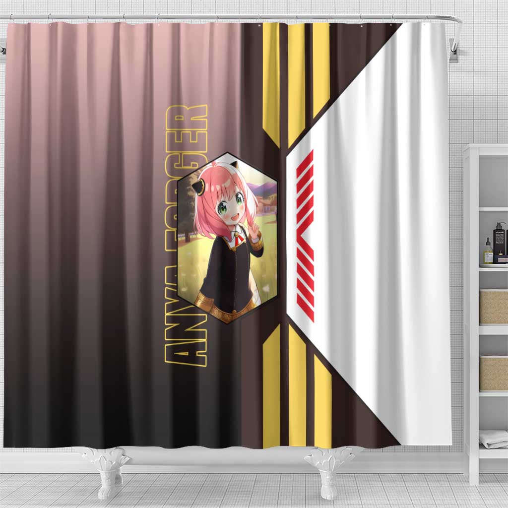 Anya Forger from Spy x Family Shower Curtain with Cute Pose and Character Design - The Mazicc