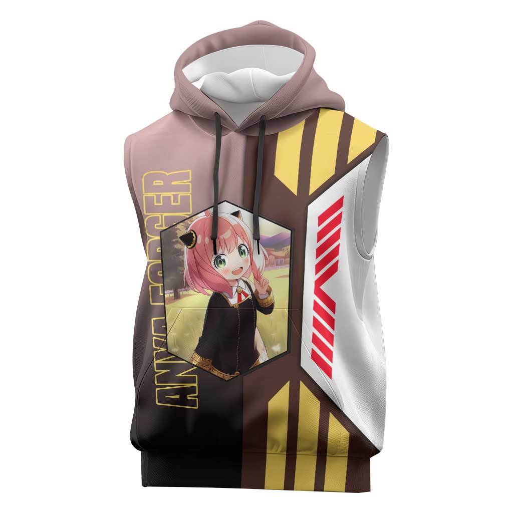 Anya Forger from Spy x Family Sleeveless Hoodie with Cute Pose and Character Design - The Mazicc