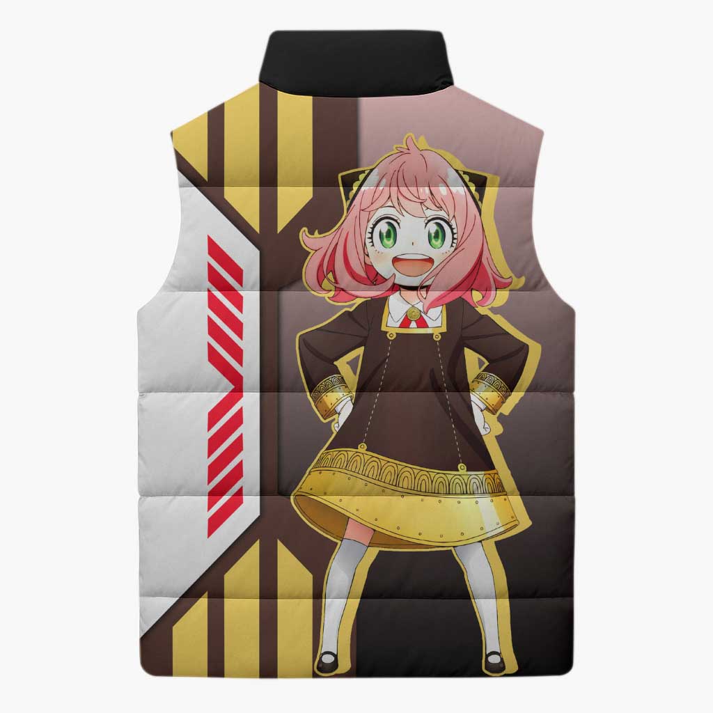 Anya Forger from Spy x Family Sleeveless Puffer Jacket with Cute Pose and Character Design - The Mazicc