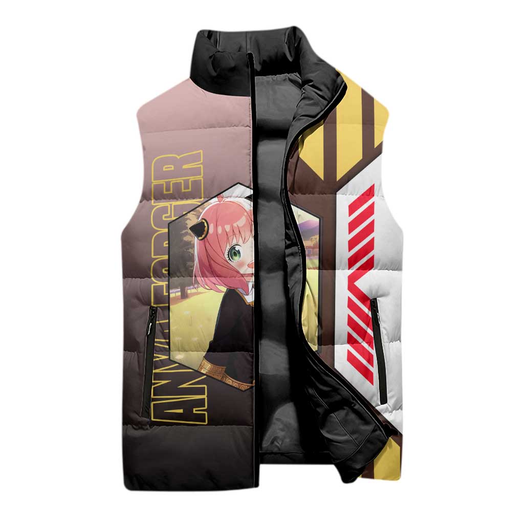 Anya Forger from Spy x Family Sleeveless Puffer Jacket with Cute Pose and Character Design - The Mazicc