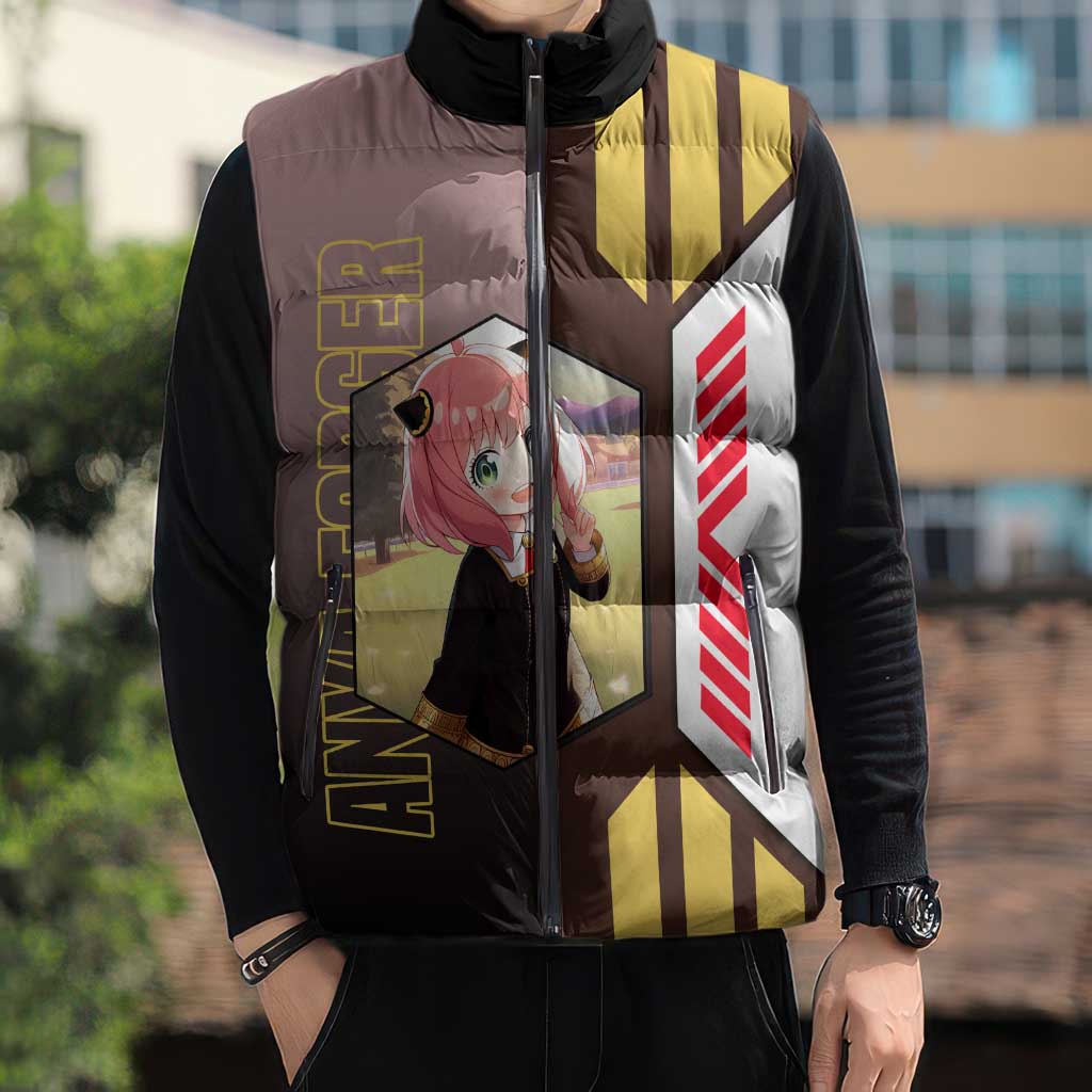 Anya Forger from Spy x Family Sleeveless Puffer Jacket with Cute Pose and Character Design - The Mazicc