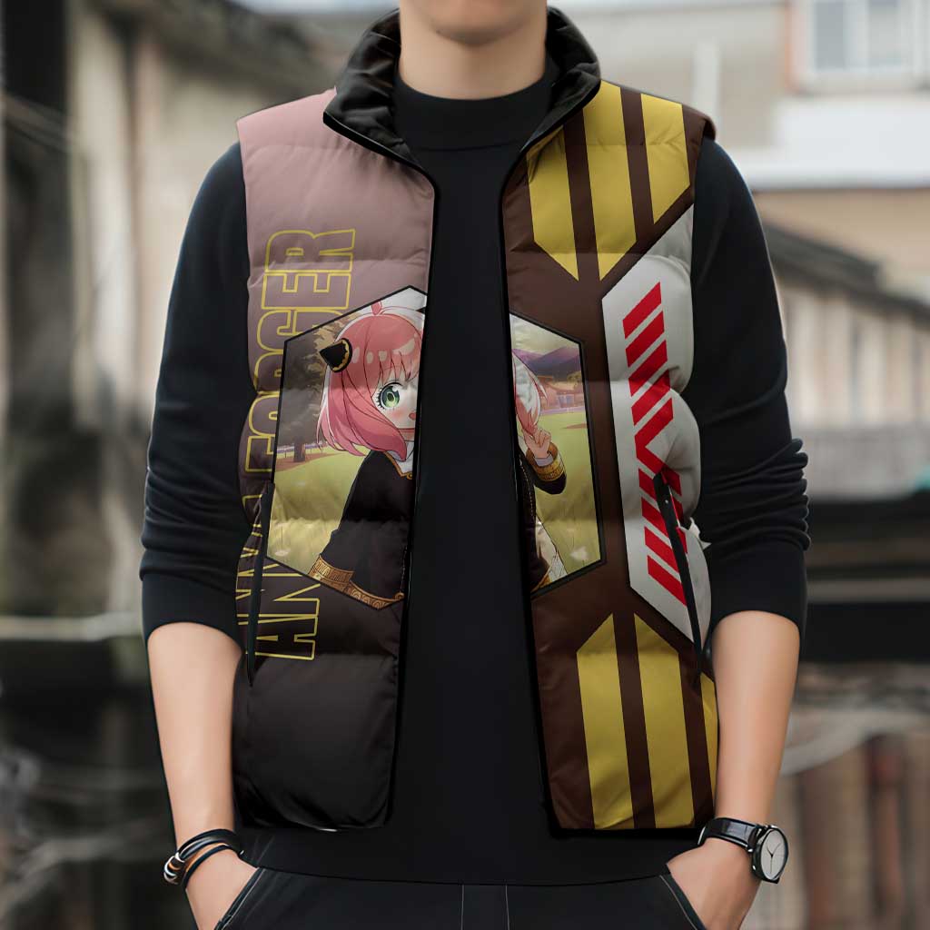 Anya Forger from Spy x Family Sleeveless Puffer Jacket with Cute Pose and Character Design - The Mazicc