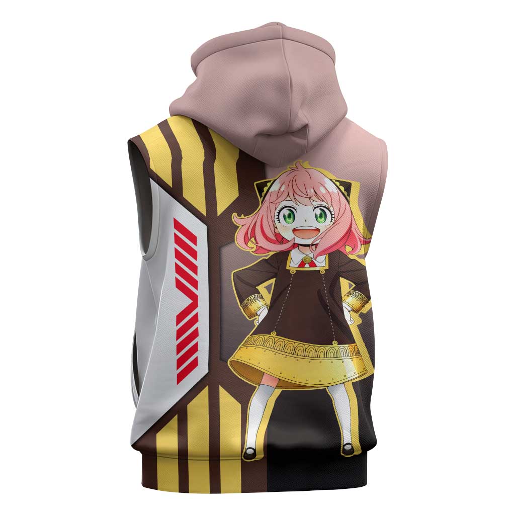 Anya Forger from Spy x Family Sleeveless Zip Hoodie with Cute Pose and Character Design - The Mazicc