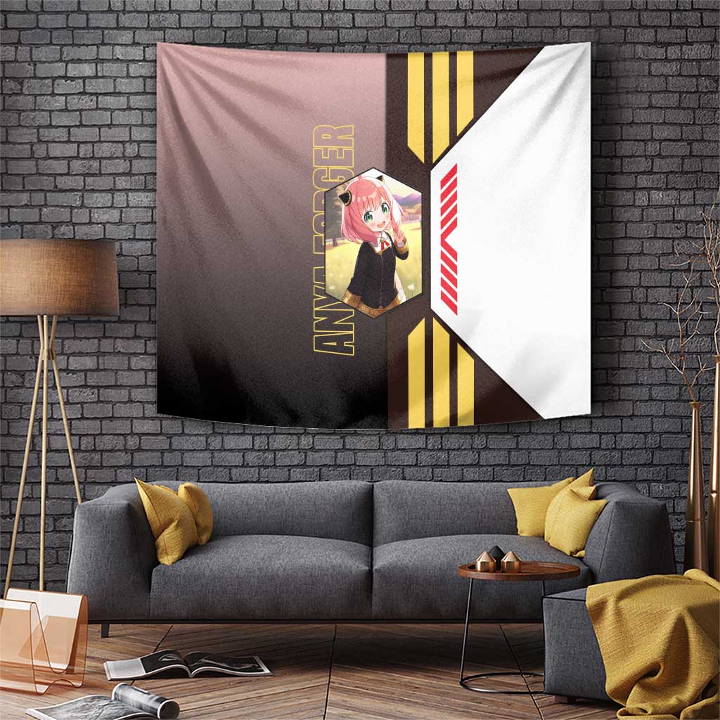 Anya Forger from Spy x Family Tapestry with Cute Pose and Character Design - The Mazicc