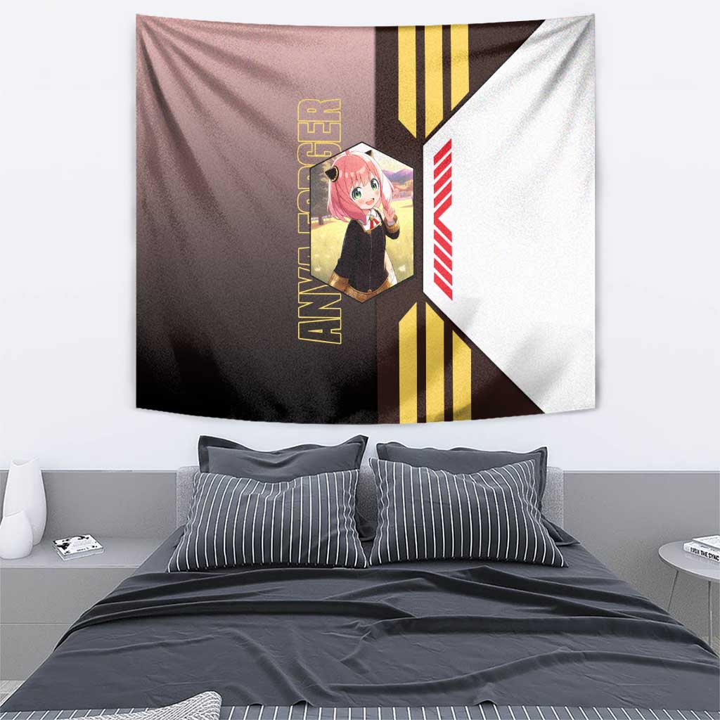 Anya Forger from Spy x Family Tapestry with Cute Pose and Character Design - The Mazicc