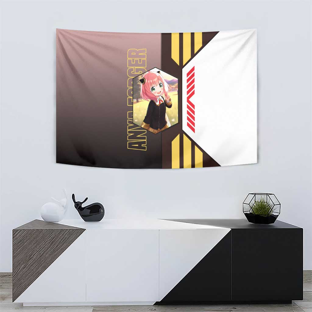 Anya Forger from Spy x Family Tapestry with Cute Pose and Character Design - The Mazicc