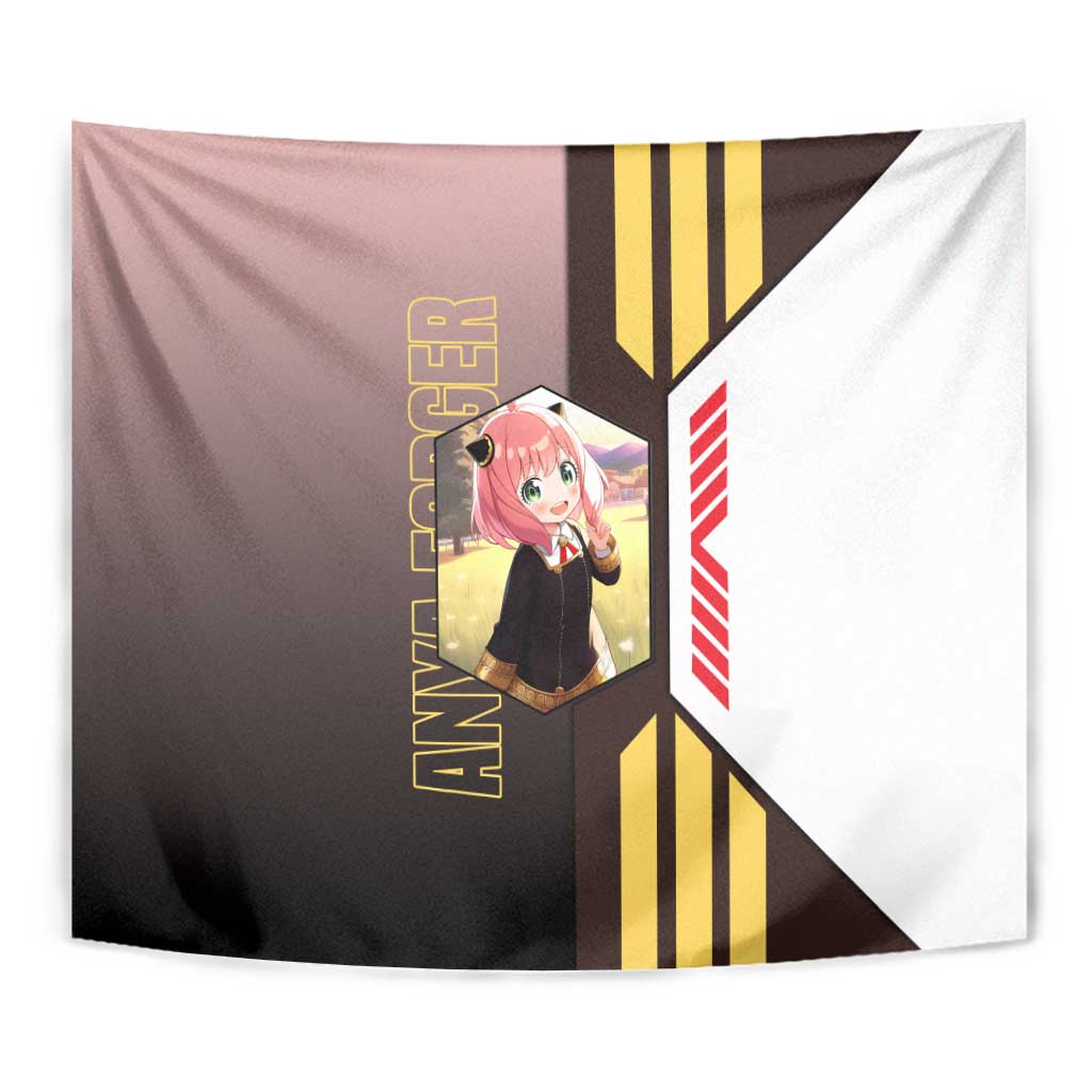 Anya Forger from Spy x Family Tapestry with Cute Pose and Character Design - The Mazicc