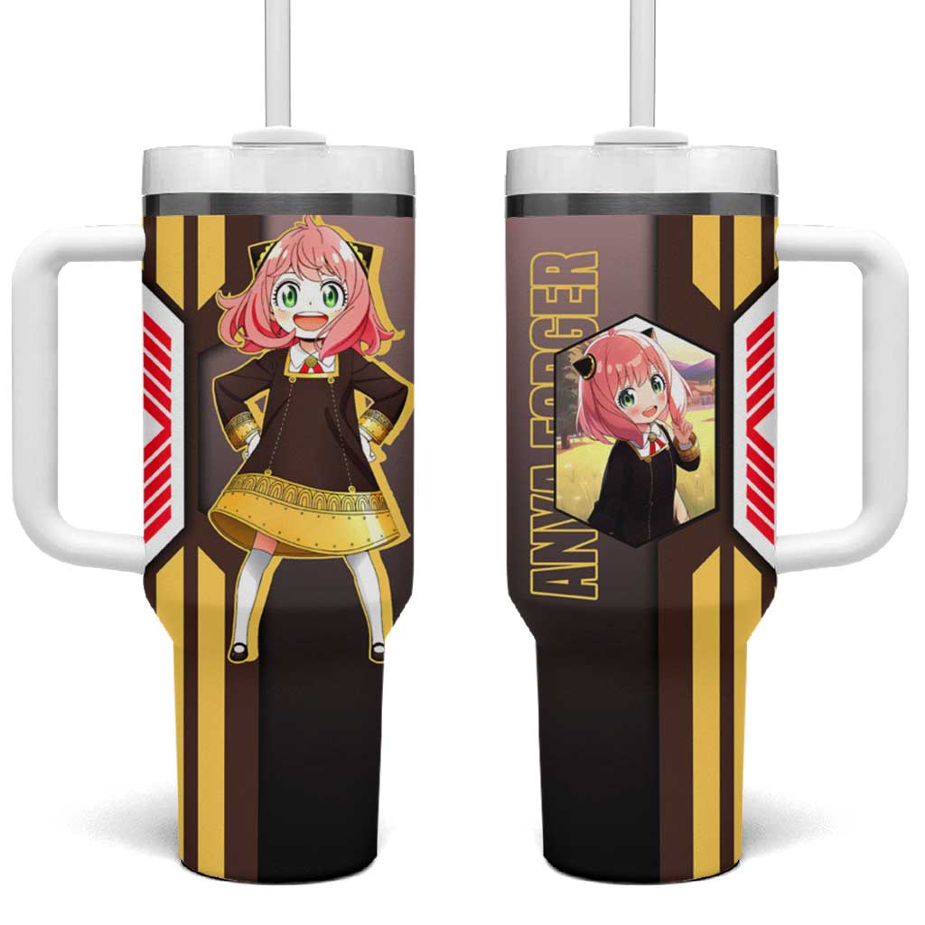 Anya Forger from Spy x Family Tumbler With Handle with Cute Pose and Character Design - The Mazicc