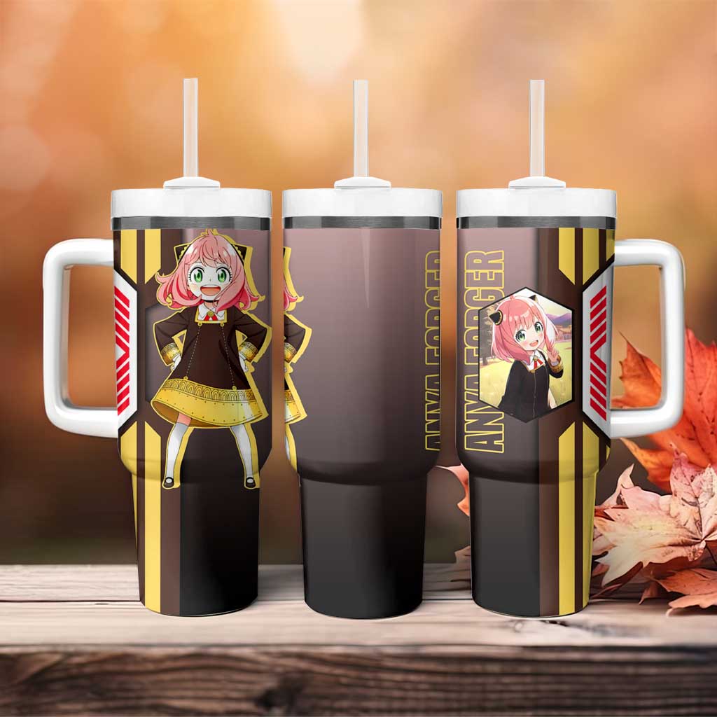 Anya Forger from Spy x Family Tumbler With Handle with Cute Pose and Character Design - The Mazicc